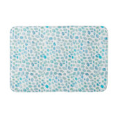 Zee Glass Turquoise Beach Pebble Medium Bath Mat (Voorkant)