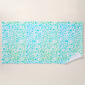 Zee Glass Turquoise Pattern Strandlaken (Voorkant)