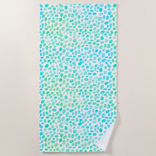 Zee Glass Turquoise Pattern Strandlaken (Voorkant)