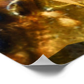 Zee Glass Waltz in Blue en Gold Poster (Hoek)