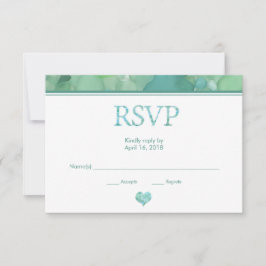 Zee Glass Wedding RSVP Kaart