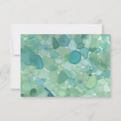 Zee Glass Wedding RSVP Kaart (Achterkant)