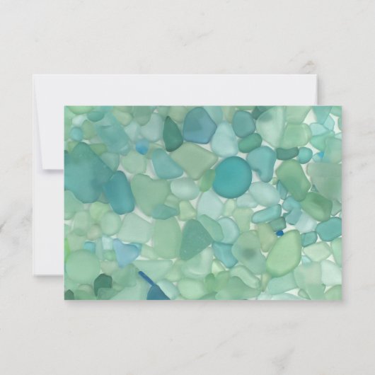 Zee Glass Wedding RSVP Kaart (Achterkant)