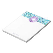 Zee Glazen hand Notitieblok Waterverf - Aqua (Linkerzijde)