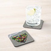 Zee glazen hart, strandglas onderzetters (Rechterzijde)