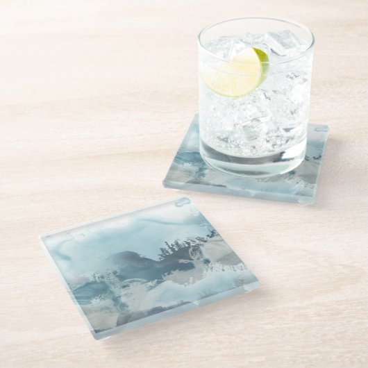 Zee Glazen Onderzetter (Schuin)