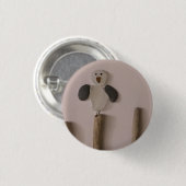 Zee-glazen schedel ronde button 3,2 cm (Voorkant /achterkant)