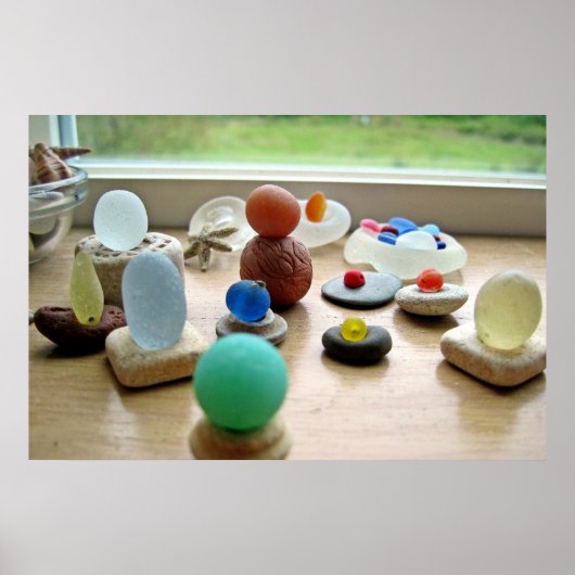 Zee Glazen Schrapping Poster (Voorkant)