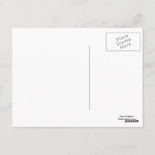 Zee Goddess Briefkaart (Achterkant)