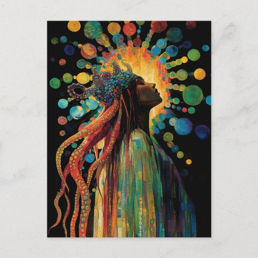 Zee Goddess Briefkaart (Voorkant)