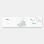 Zee Goddess Holding Moon, Waves Bumpersticker (Voorkant)