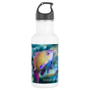 Zee goldie, kleurrijke schattige vis waterfles 