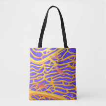 Zee Goldies op Blue All-Over-Print Canvas tas
