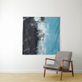 Zee golf. Handgeschilderde illustratie Wandkleed (In Situ (horizontaal))