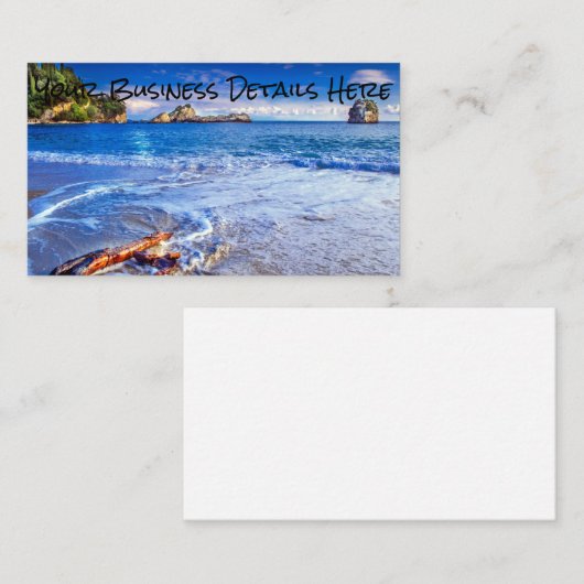 Zee Golve Beach Ocean Uitzicht Visitekaartje (Voorkant / Achterkant)