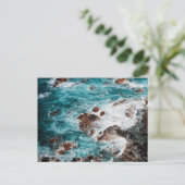Zee golven briefkaart (Staand voorkant)