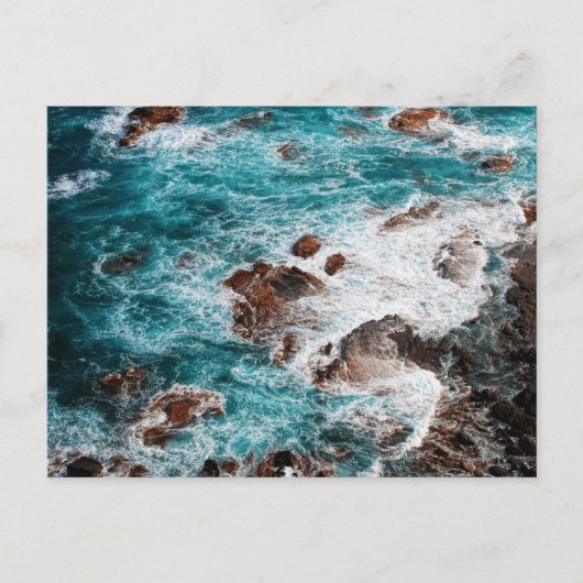 Zee golven briefkaart (Voorkant)