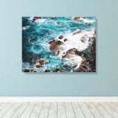 Zee golven canvas afdruk (Insitu (Houten vloer))
