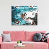 Zee golven canvas afdruk (Insitu (Woonkamer))