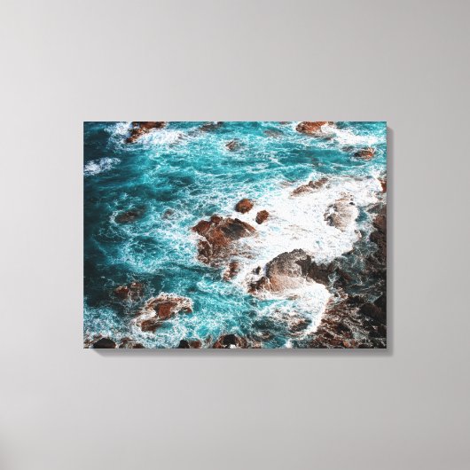 Zee golven canvas afdruk (Voorkant)