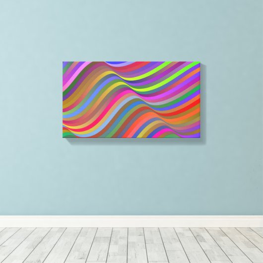 zee golven canvas afdruk (Insitu (Houten vloer))