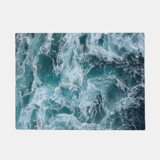 Zee golven met witte schuim deurmat (Voorkant)