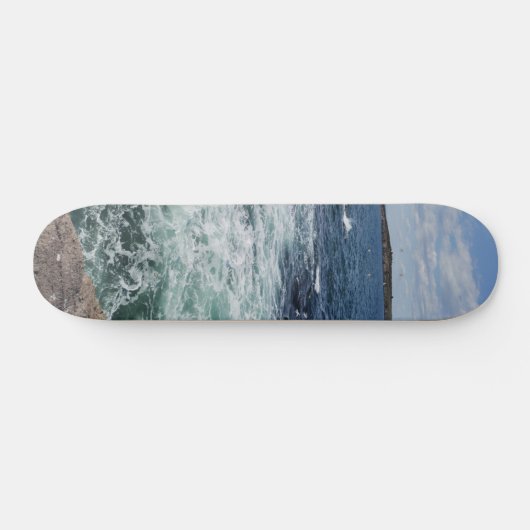 Zee-golven strandgolven blauwe golven persoonlijk skateboard (Horizontaal)