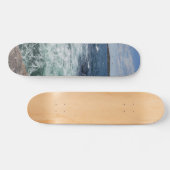 Zee-golven strandgolven blauwe golven persoonlijk skateboard (Horizontaal)