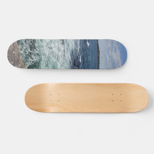 Zee-golven strandgolven blauwe golven persoonlijk skateboard (Horizontaal)