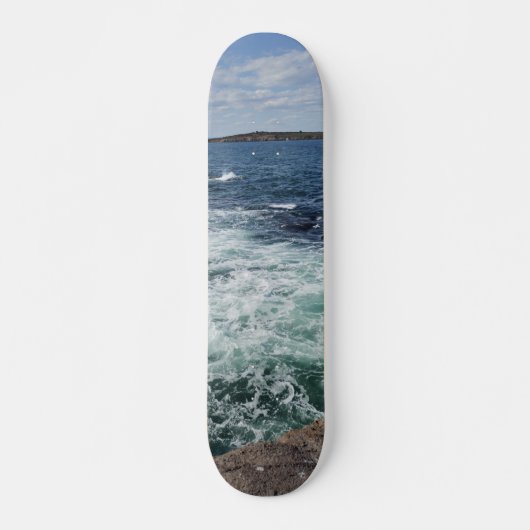Zee-golven strandgolven blauwe golven persoonlijk skateboard (Voorkant)