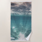 Zee Golven van de onderwaterzee Zomer Zonnezon Sur Strandlaken (Voorkant)