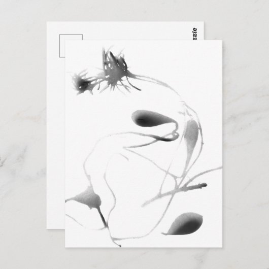 Zee Gourds en Lavender cyanoprint Briefkaart (Voorkant / Achterkant)