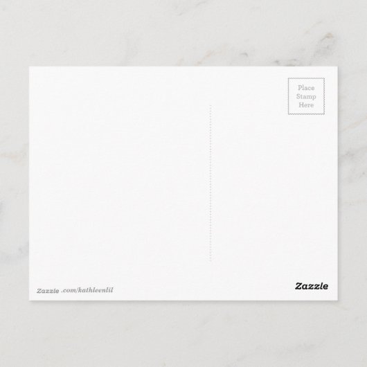 Zee gras langs de kust briefkaart (Achterkant)