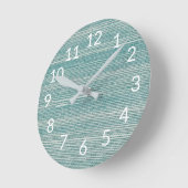 Zee Gras Schilderen Strand Textuur Patroon Ronde Klok (Hoek)