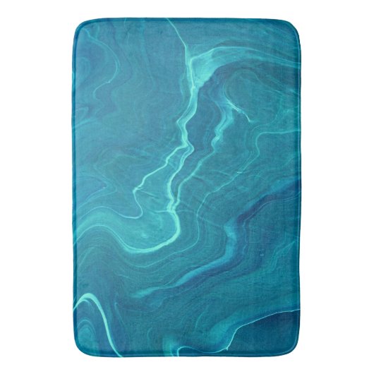 Zee Green Agate Marble Abstraction Badmat (Voorkant Verticaal)