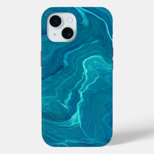 Zee Green Agate Marble Abstraction iPhone 15 Case
