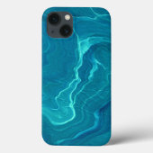 Zee Green Agate Marble Abstraction Case-Mate iPhone Case (Achterkant)