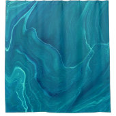 Zee Green Agate Marble Abstraction Douchegordijn (Voorkant)