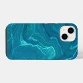 Zee Green Agate Marble Abstraction iPhone Hoesje (Achterkant horizontaal)