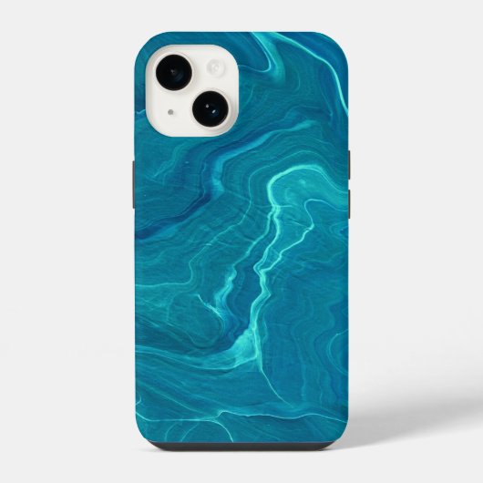 Zee Green Agate Marble Abstraction iPhone Hoesje (Achterkant)