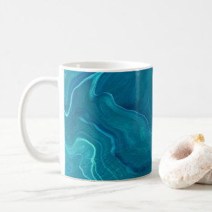 Zee Green Agate Marble Abstraction Koffiemok