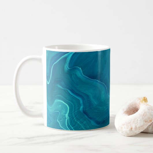 Zee Green Agate Marble Abstraction Koffiemok (Met donut)