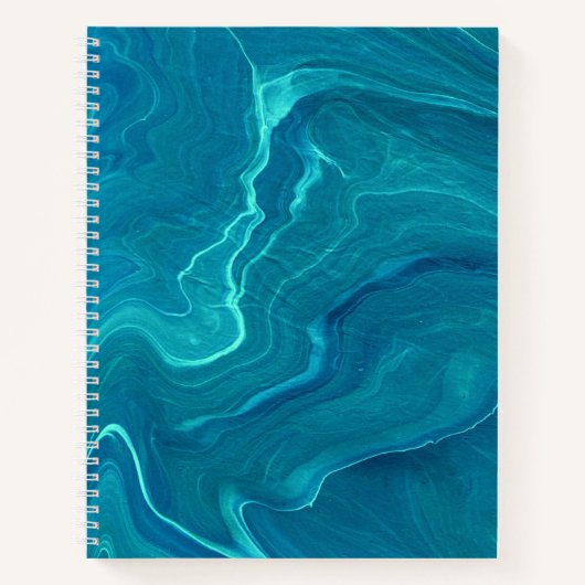 Zee Green Agate Marble Abstraction Notitieboek (Voorkant)