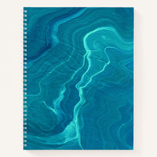 Zee Green Agate Marble Abstraction Notitieboek (Voorkant)