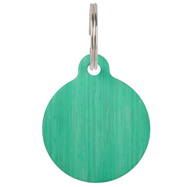Zee Green Bamboe Wood Grain Kijk uit Huisdierpenning (Voorkant)