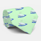 Zee Green Beluga Whale Stropdas (Opgerold)