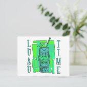 Zee Green & Blue Luau Briefkaart (Staand voorkant)