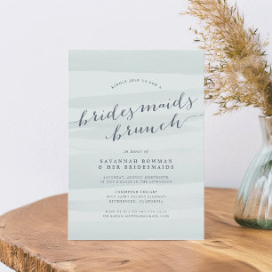 Zee Green Bridesmaids Brunch Invitation Kaart