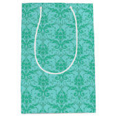 Zee Green Damask Print Gift Bag Medium Cadeauzakje (Voorkant)