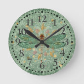 Zee Green Dragonfly Ronde Klok (Voorkant)